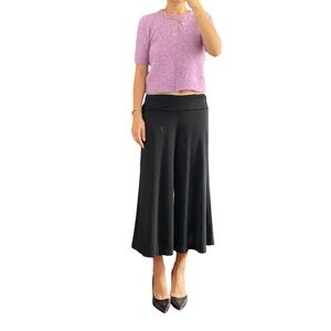 Cos Apalaca and Wool Blend Purple Short Sleeve Sweater Top Size M